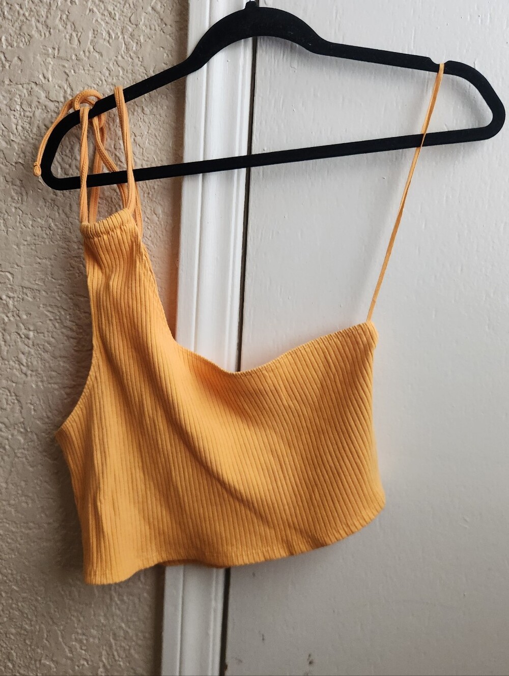 NWOT Aerie - Tangerine Ribbed One-Shoulder Crop Top